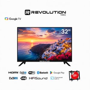 Smart TV 32 Pouces Google Tv HD - WiFi - HDMI - TNT intégré - Support mural offert - Garantie 1 an