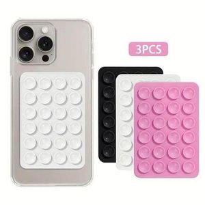 3 Pc Support de Coque de Téléphone à Ventouse en Silicone, pour iPhone et Android ( couleur aléato