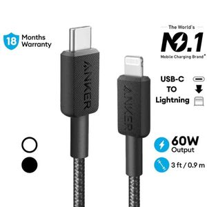 322 Cable PowerLine USB Type-C vers Lightning Cable Compatible MFI, Fast Charging Cable Pour Ipad /