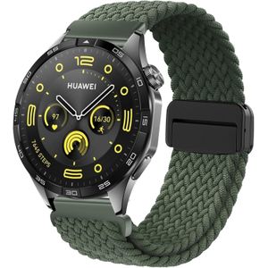 Bracelet de Montre 22mm Magnétique en Nylon tressé - Tissue à dégagement rapide pour HUAWEI GT2 Pro