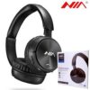 Casque Bluetooth Casque sans fil NIA Q2 avec Microphone Radio FM support Micro SD Noir