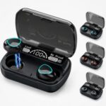 Écouteurs Bluetooth M10 V5.3 Sans Fil TWS Earbuds avec Boîtier à Affichage LED, Commandes Tactiles,