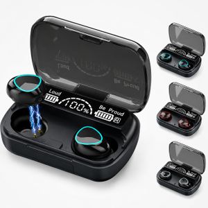 Écouteurs Bluetooth M10 V5.3 Sans Fil TWS Earbuds avec Boîtier à Affichage LED, Commandes Tactiles,