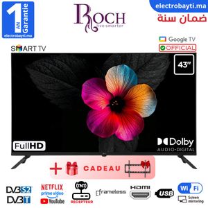 Smart TV 43" FullHD - Google TV avec support GRATUIT (12 mois garantie)